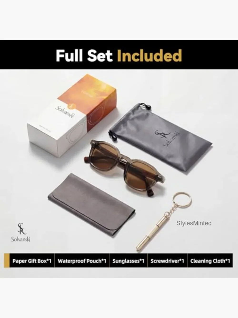 Square Retro Sunglasses UV400 Protection Tortoiseshell Frame